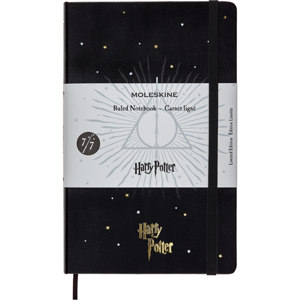 Libreta Harry Potter grande negro hoja rayada pasta dura