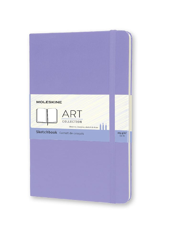Sketchbook Grande Lila Hoja Blanca Pasta Dura