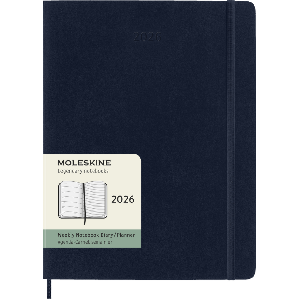 Agenda 2026 Extra Grande Azul Zafiro Semanal Pasta Suave