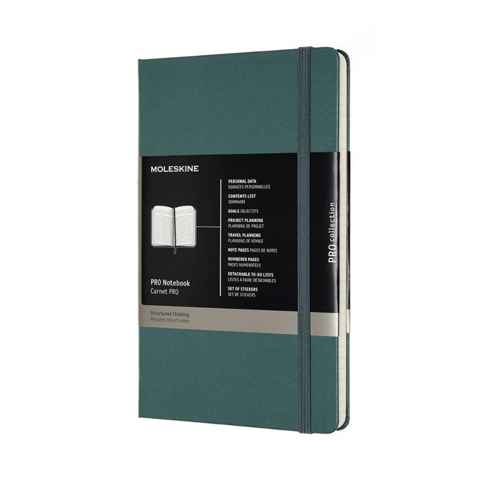 Libreta Profesional Grande Verde bosque Pasta Dura