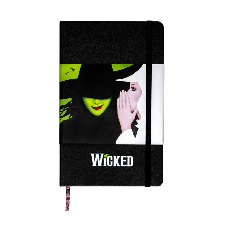 Libreta Grande Wicked Negra Hoja Rayada Pasta Dura