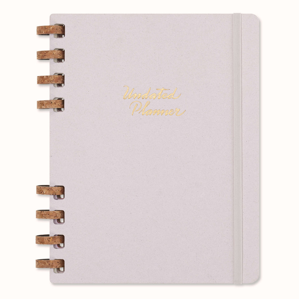 Agenda Espiral Sin Fechar Extra Grande Uva Pasta Dura