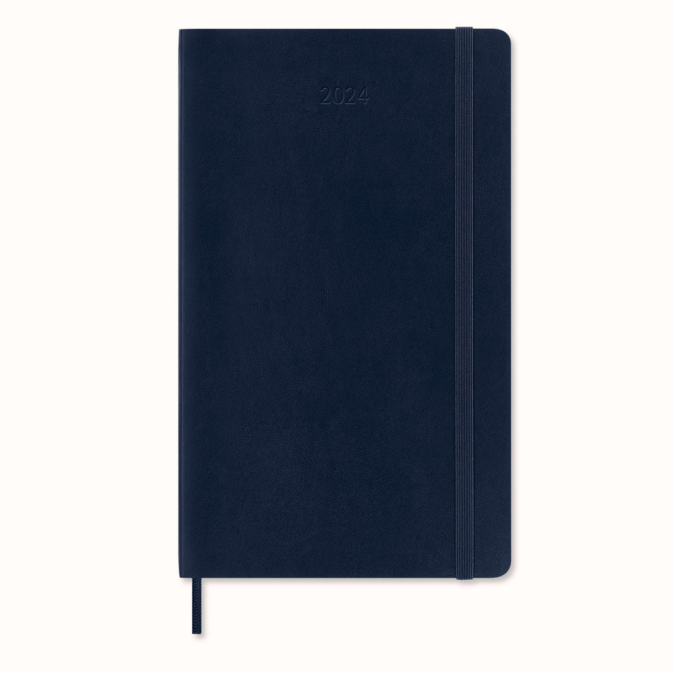 Agenda 2024 Grande Azul Zafiro Semanal Pasta Suave