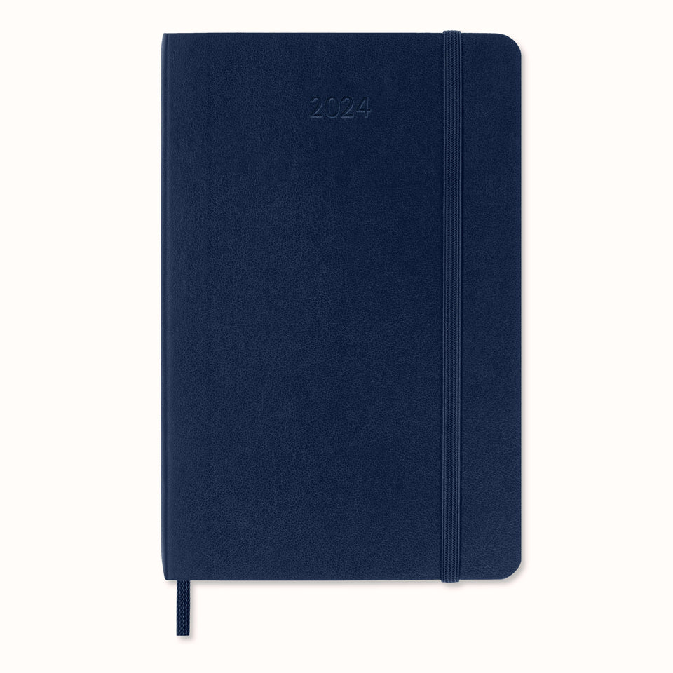 Agenda 2024 Bolsillo Azul Zafiro Semanal Pasta Suave