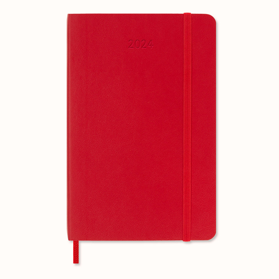 Agenda 2024 Bolsillo Rojo Semanal Pasta Suave
