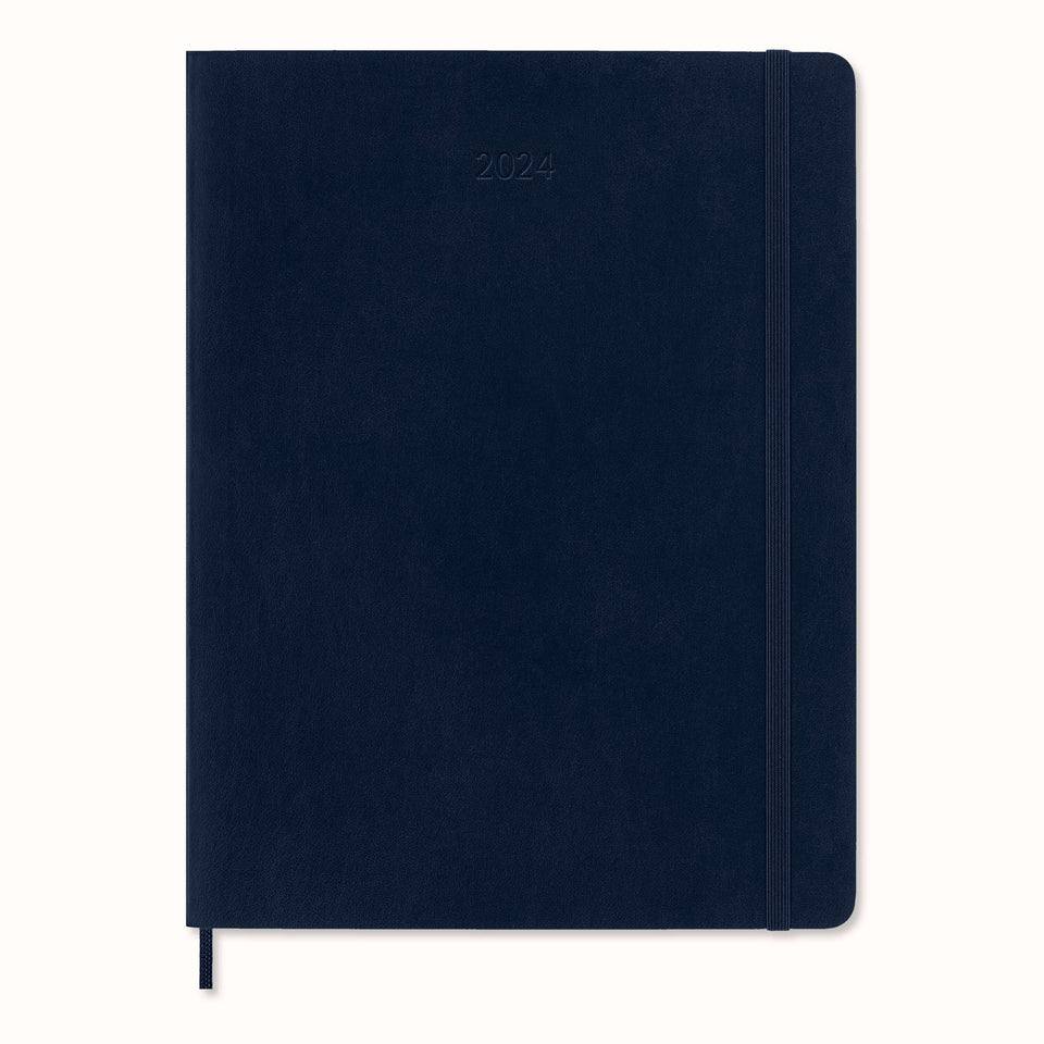 Agenda 2024 Extra Grande Azul Zafiro Semanal Pasta Suave