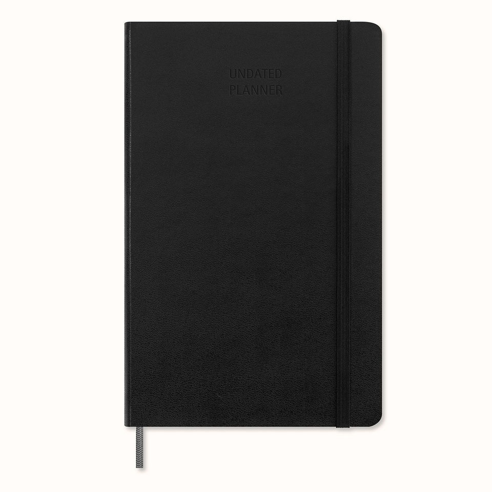 Agenda Sin Fechar 12 Meses Grande Negra Pasta Dura