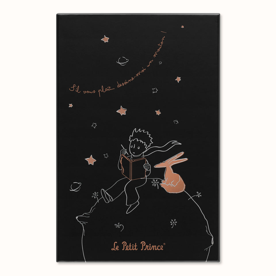 Gift Box Principito con Libreta Grande Negra Hoja Rayada Pasta Dura