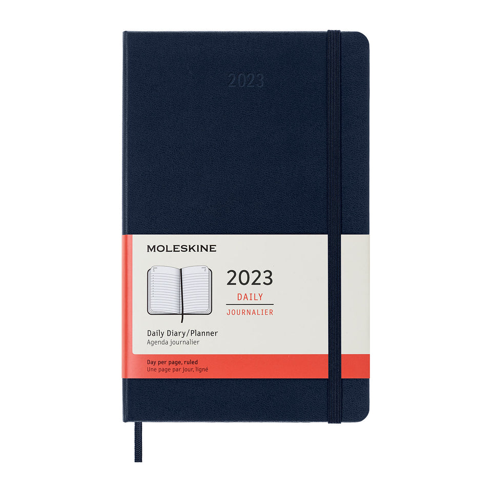 Agenda 2023 grande azul Zafiro diaria pasta dura