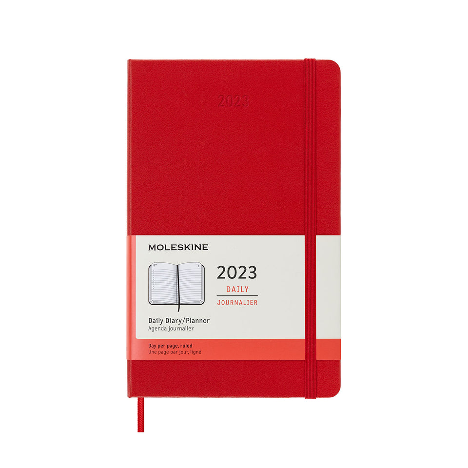 Agenda 2023 grande roja diaria pasta dura