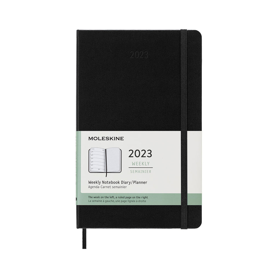 Agenda 2023 grande negra semanal pasta dura