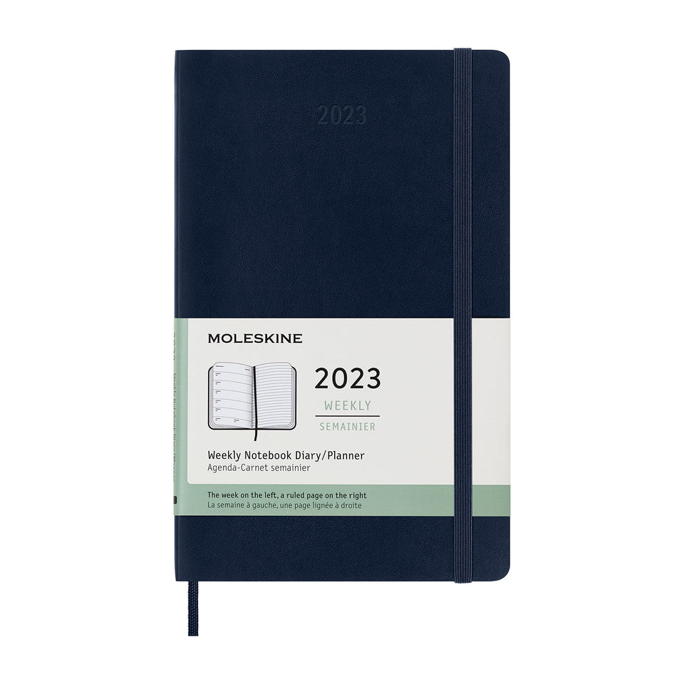 Agenda 2023 grande azul Zafiro semanal pasta suave