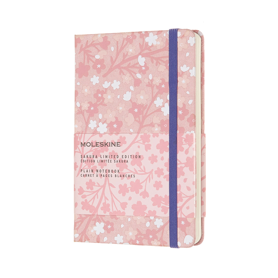Libreta sakura de bolsillo rosa hoja blanca pasta dura