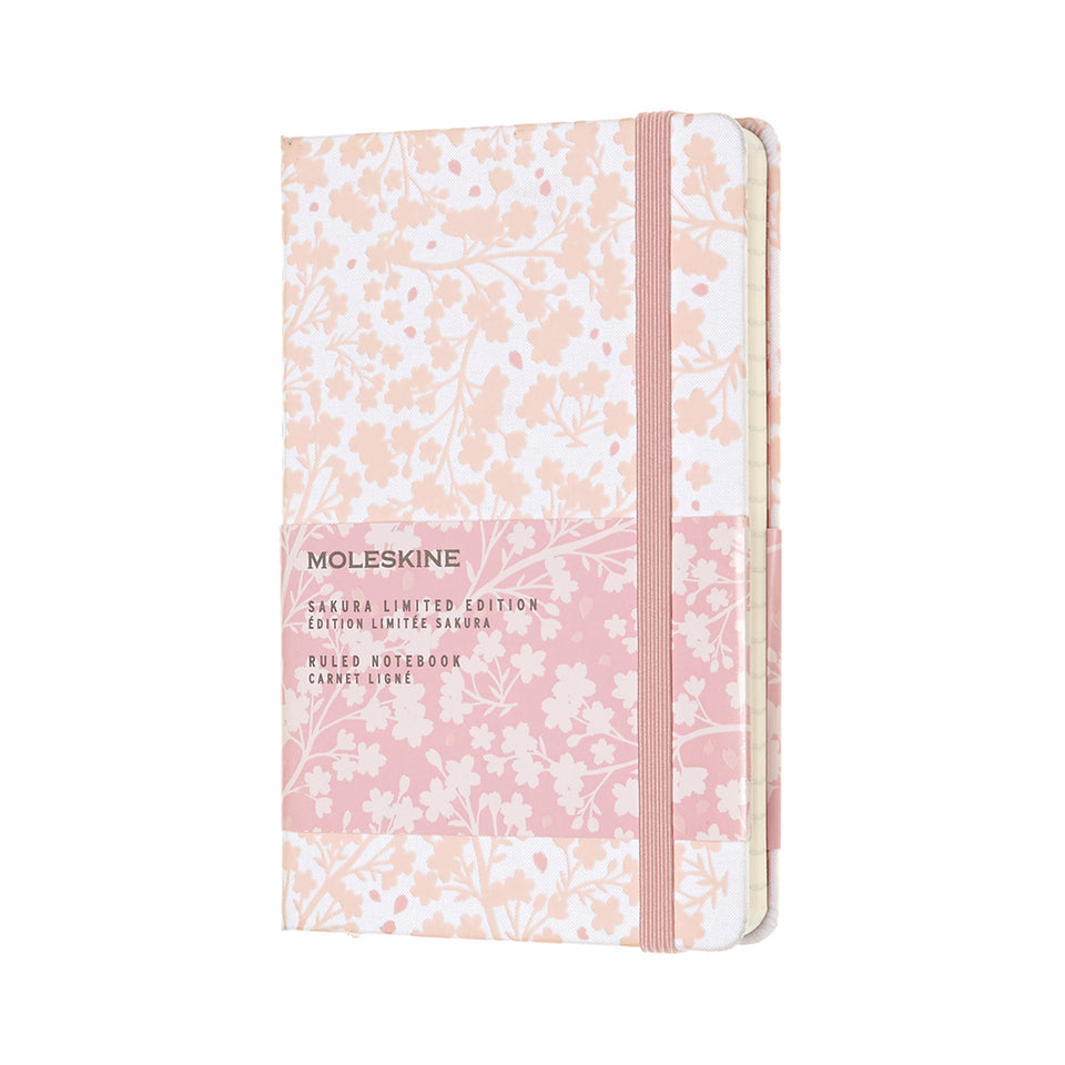 Libreta sakura de bolsillo blanca hoja rayada pasta dura