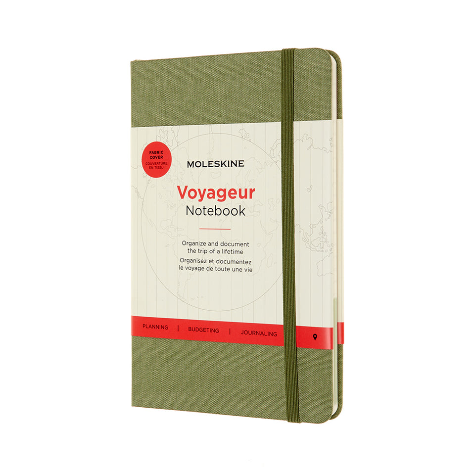 Libreta voyageur grande verde hoja rayada pasta dura