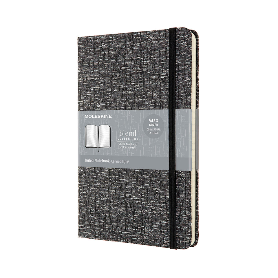 Libreta blend grande gris hoja rayada pasta dura