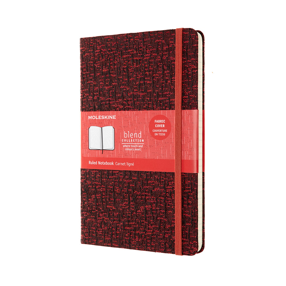 Libreta blend grande roja hoja rayada pasta dura