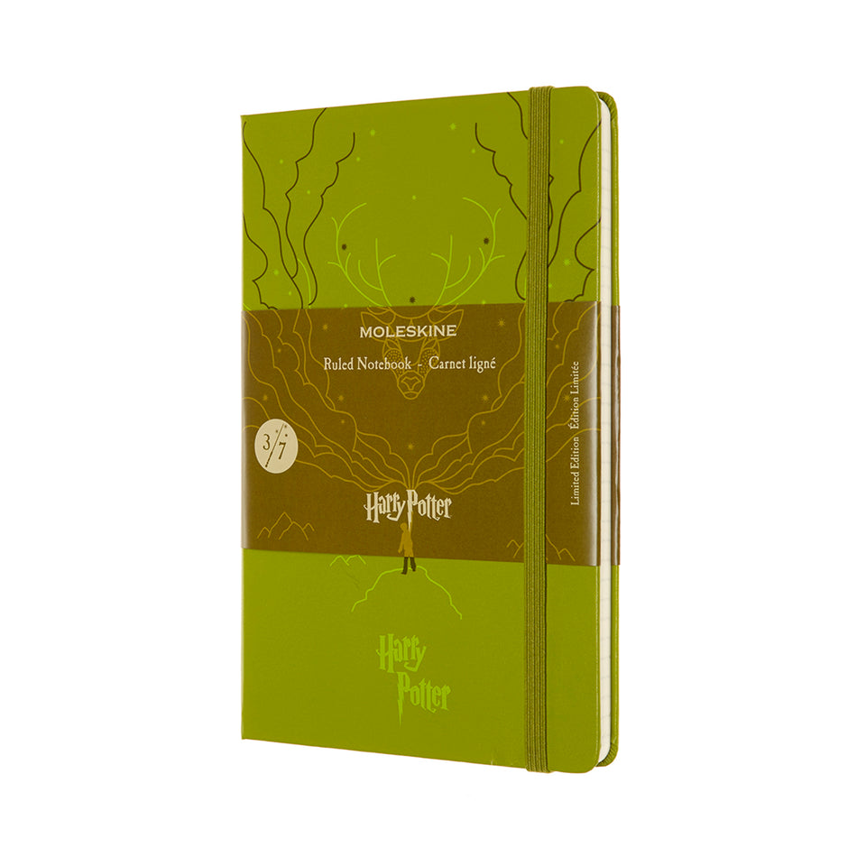 Libreta Harry Potter grande verde hoja rayada pasta dura