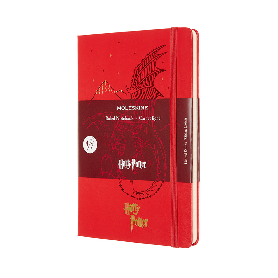 Libreta Harry Potter grande roja hoja rayada pasta dura
