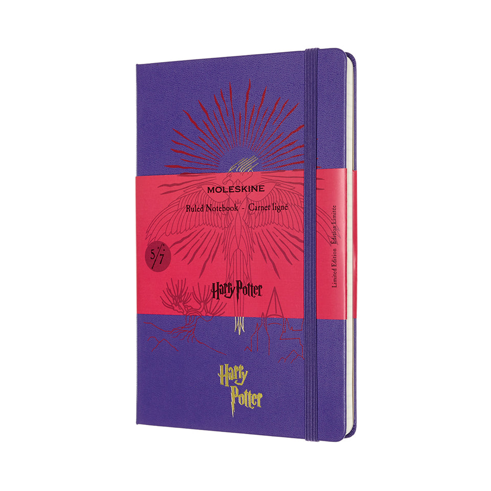Libreta Harry Potter grande violeta hoja rayada pasta dura