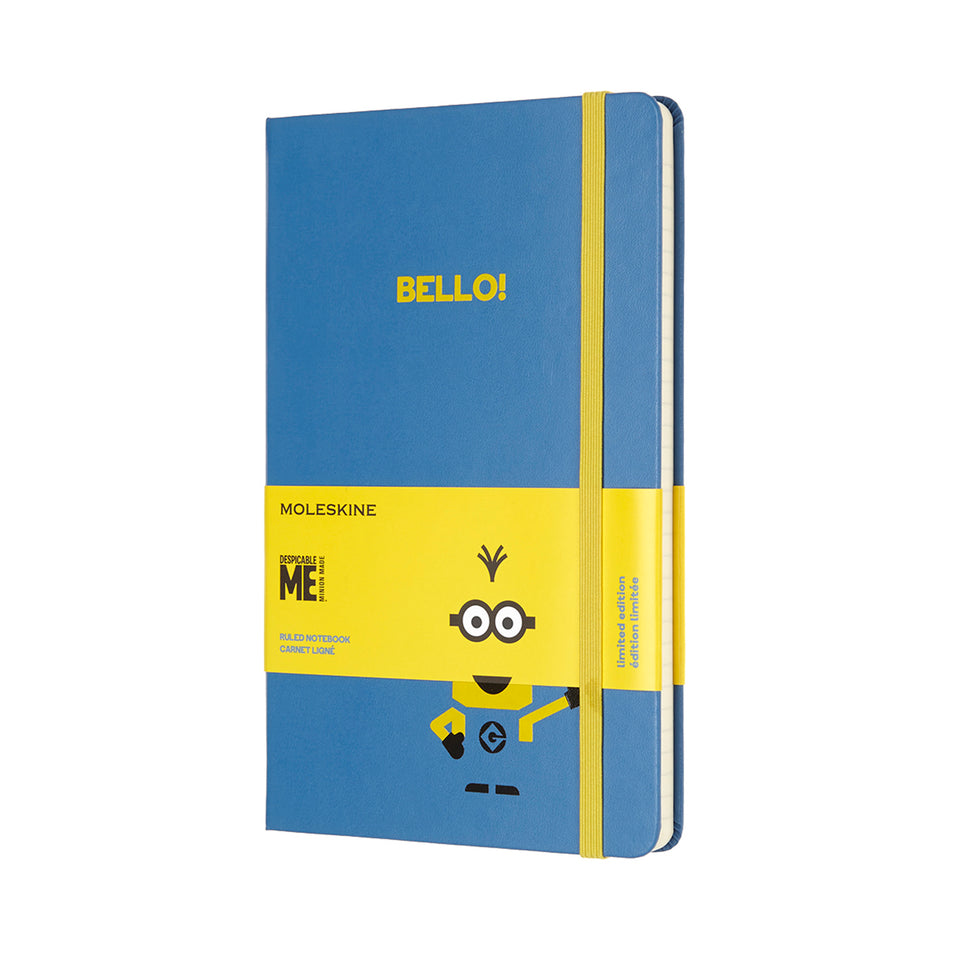 Libreta minions grande azul hoja rayada pasta dura