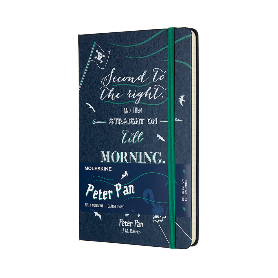 Libreta Peter Pan grande azul hoja rayada pasta dura