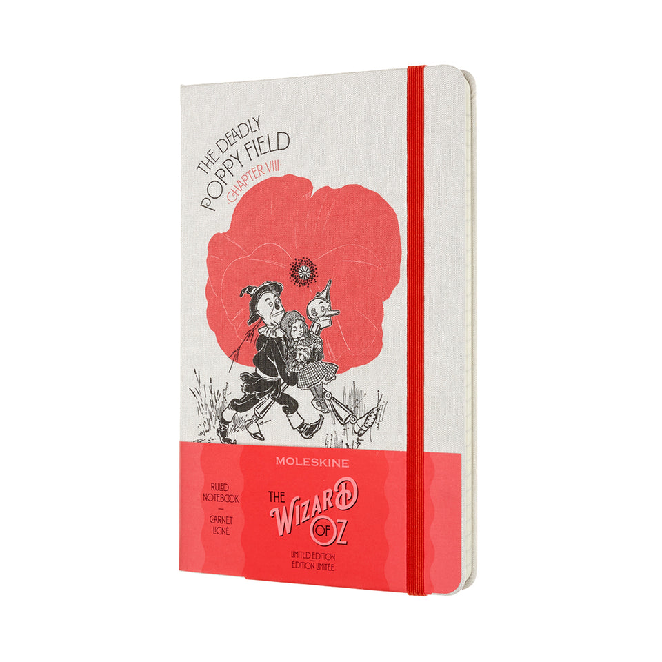 Libreta Mago de Oz poppy field grande hoja rayada pasta dura