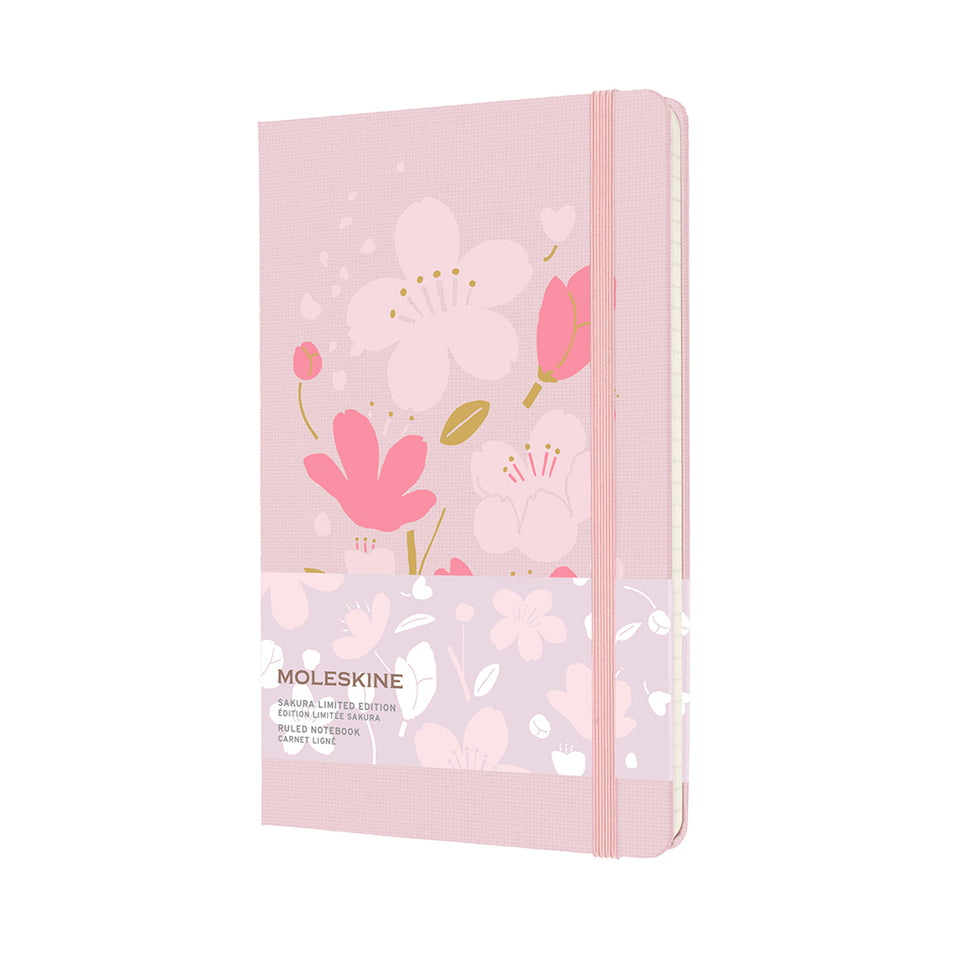 Libreta sakura hanagasumi grande hoja rayada pasta dura
