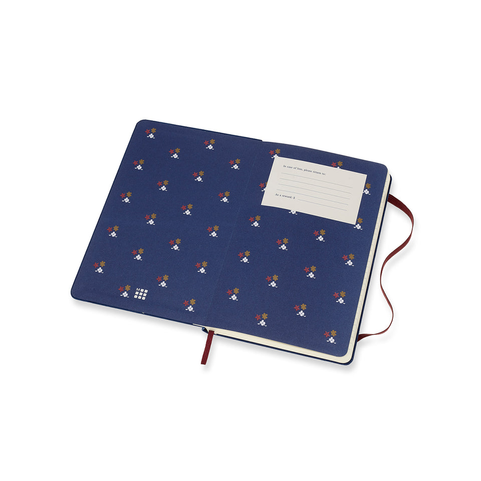 Libreta Rolling Stones grande azul hoja rayada pasta dura