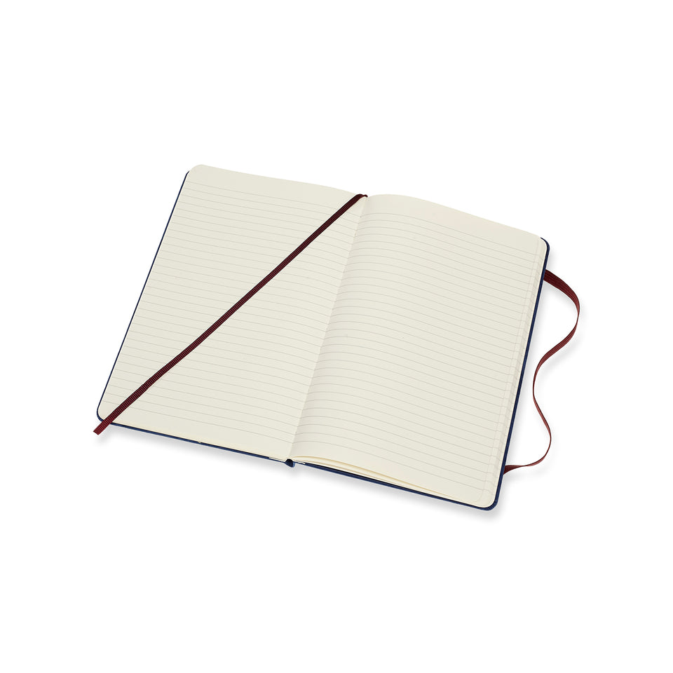 Libreta Rolling Stones grande azul hoja rayada pasta dura