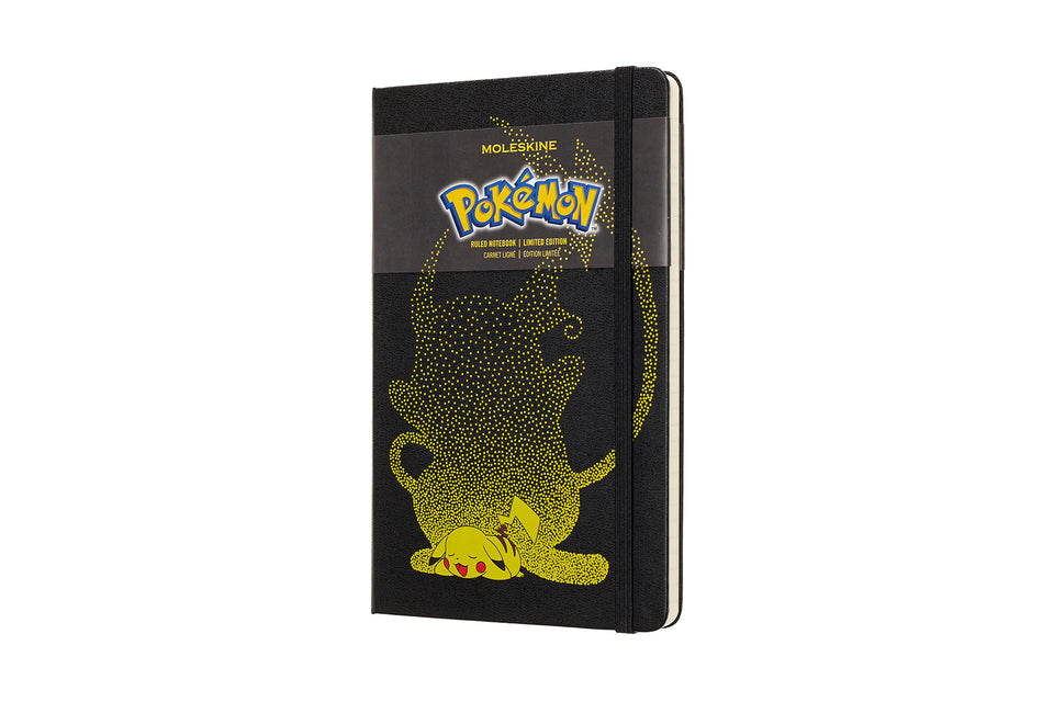 Libreta Pokémon grande Pikachu hoja rayada pasta dura