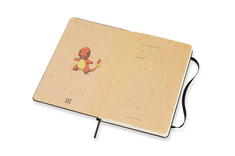 Libreta Pokémon Charmander hoja rayada pasta dura