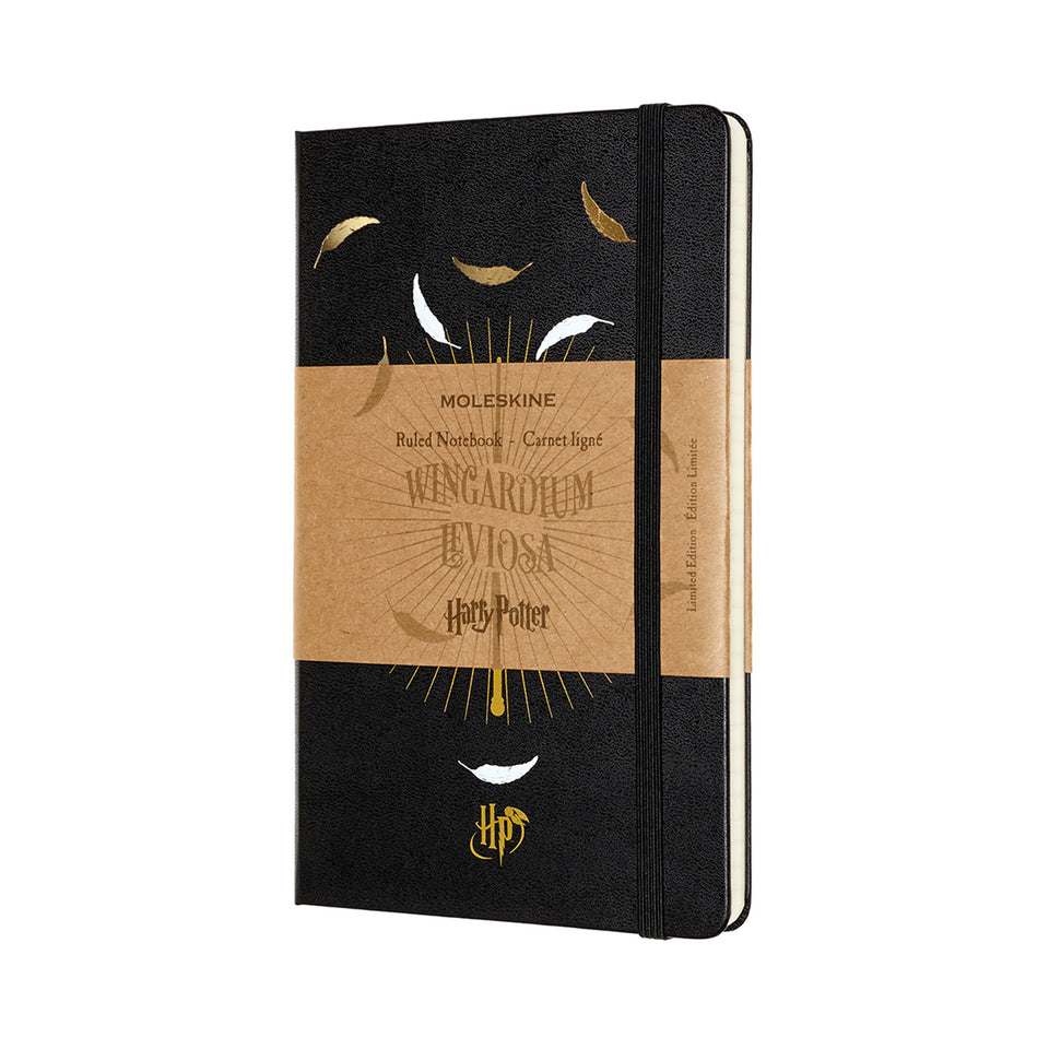 Libreta Harry Potter grande negra hoja rayada pasta dura