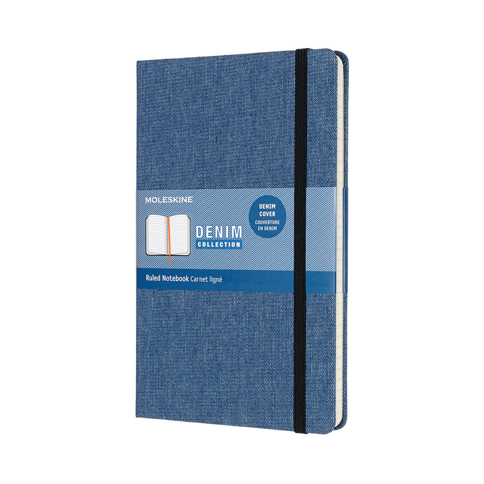 Libreta denim grande azul amberes hoja rayada pasta dura