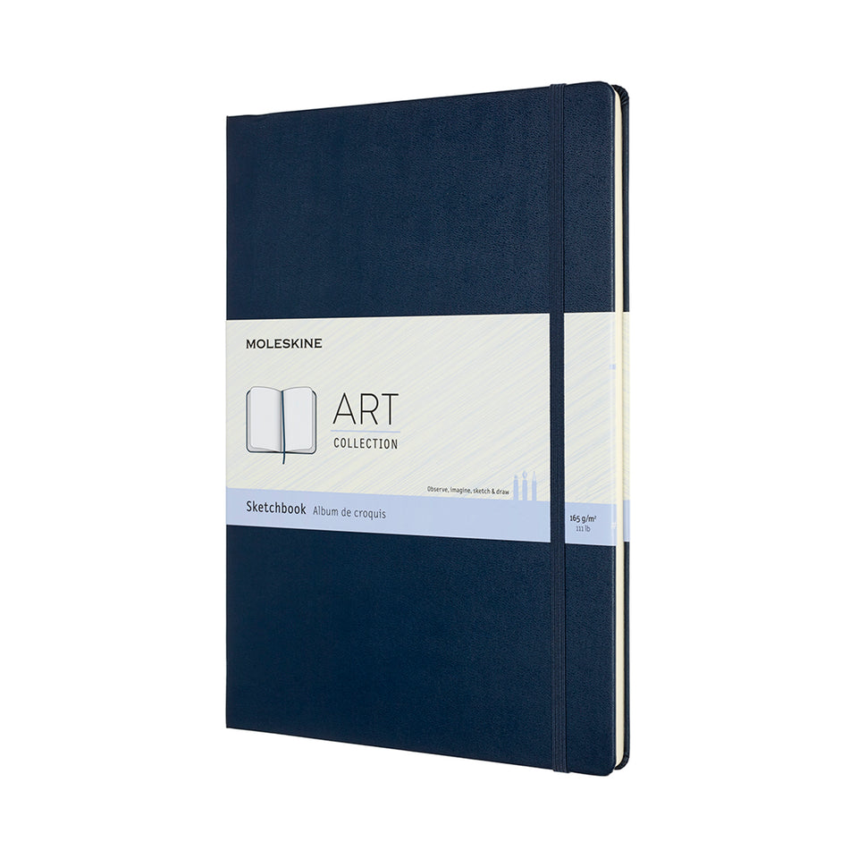 Sketchbook A4 azul hoja blanca pasta dura