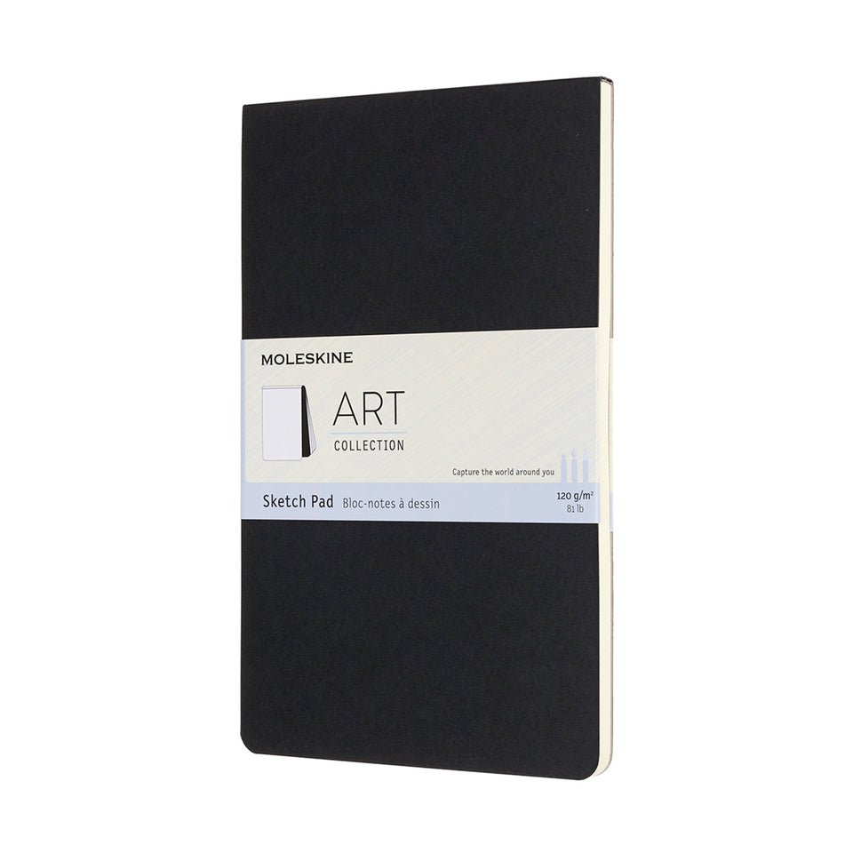 Sketch pad grande negro hoja blanca pasta suave
