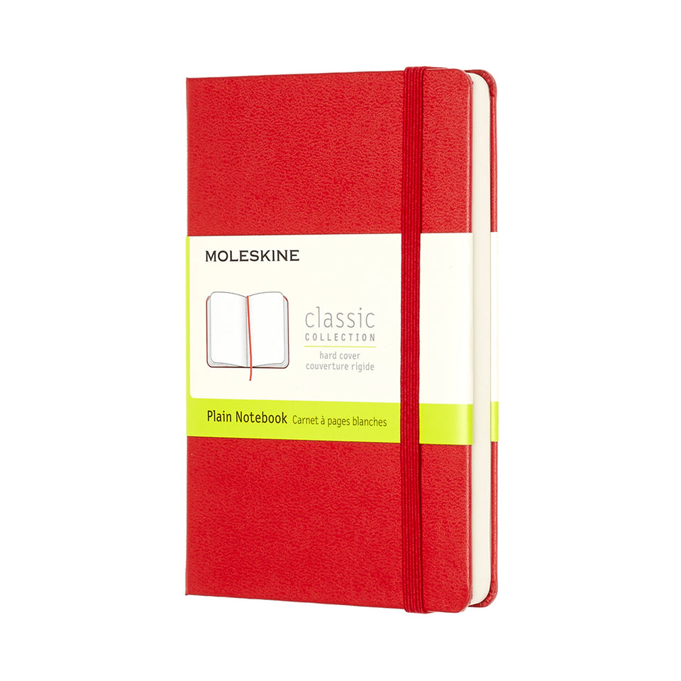 Libreta clásica de bolsillo roja hoja blanca pasta dura