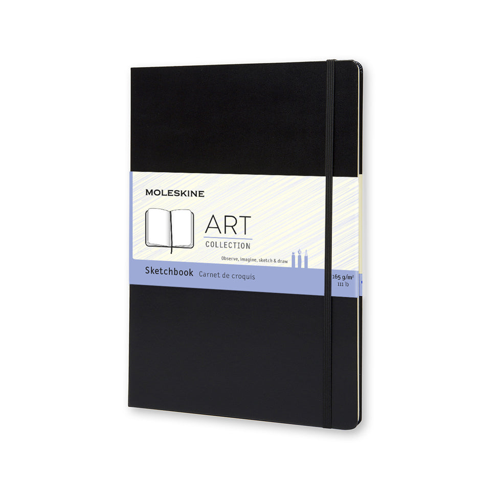 Sketchbook A4 negro hoja blanca pasta dura