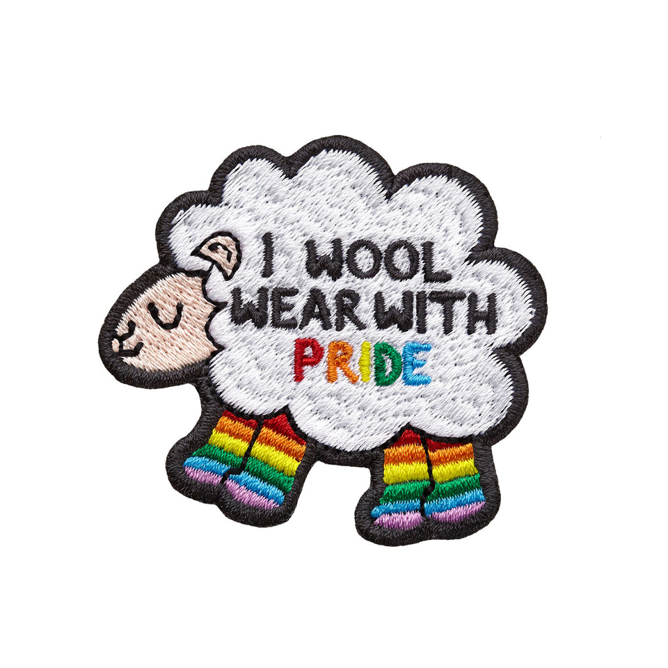 Parche bordado con adhesivo "I Wool Wear with Pride"