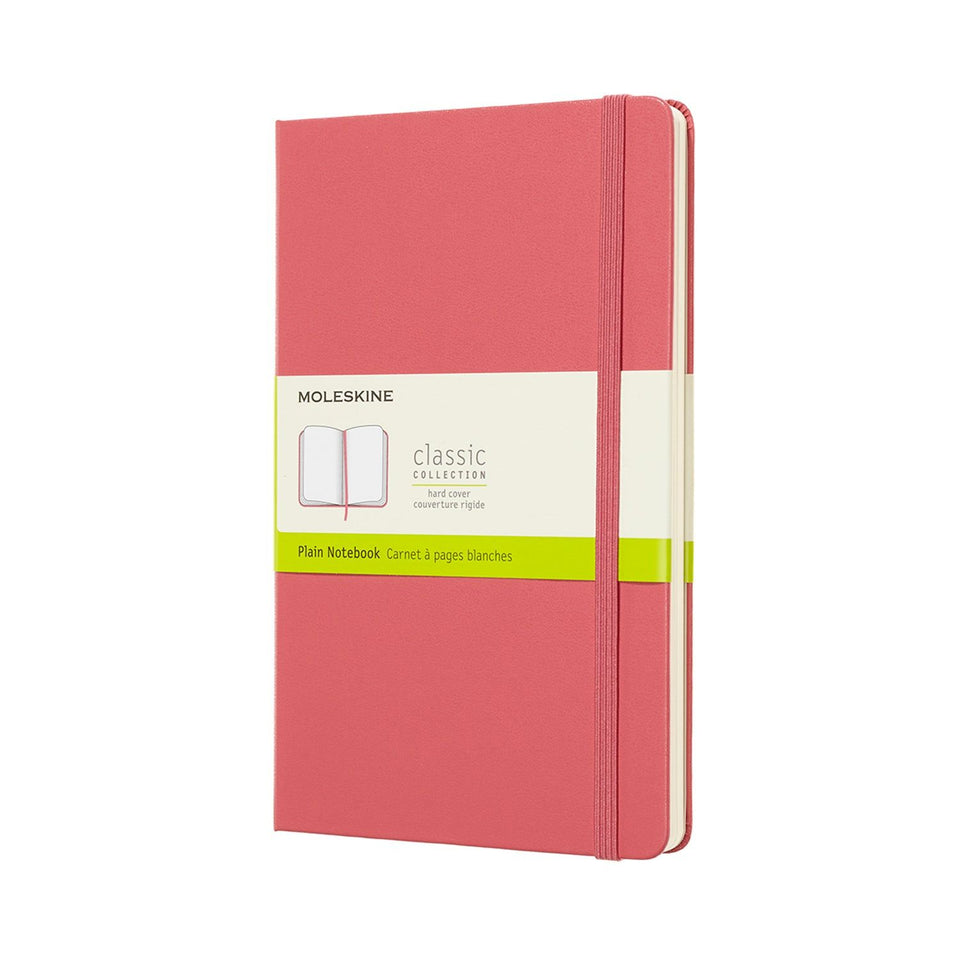 Libreta clásica grande rosa margarita hoja blanca pasta dura