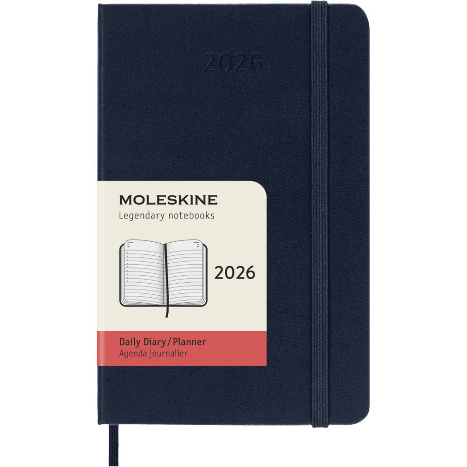 Agenda 2026 Bolsillo Azul Zafiro Diaria Pasta Dura