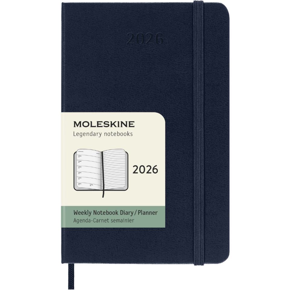Agenda 2026 Bolsillo Azul Zafiro Semanal Pasta Dura