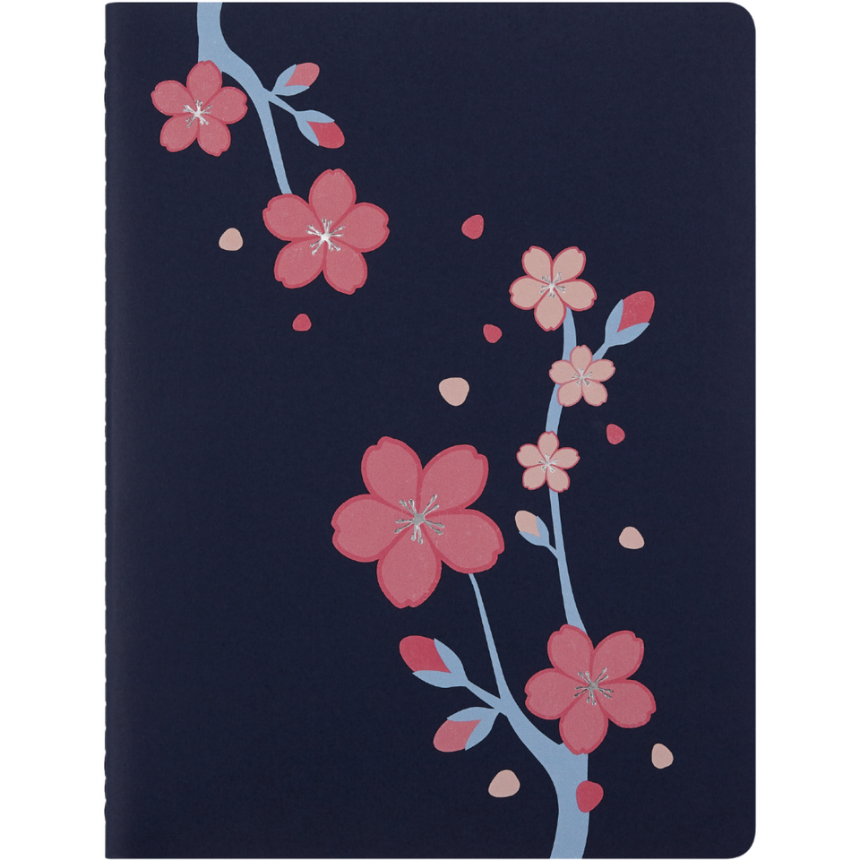 Libreta Cahier Sakura Extra grande Hoja rayada Pasta suave