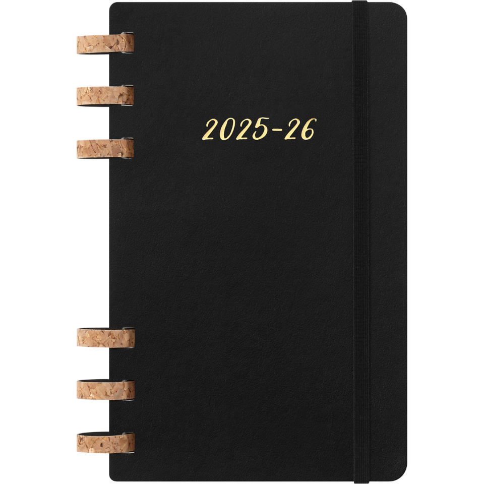 Agenda 2026 Spiral Académica Grande Negra Pasta Suave