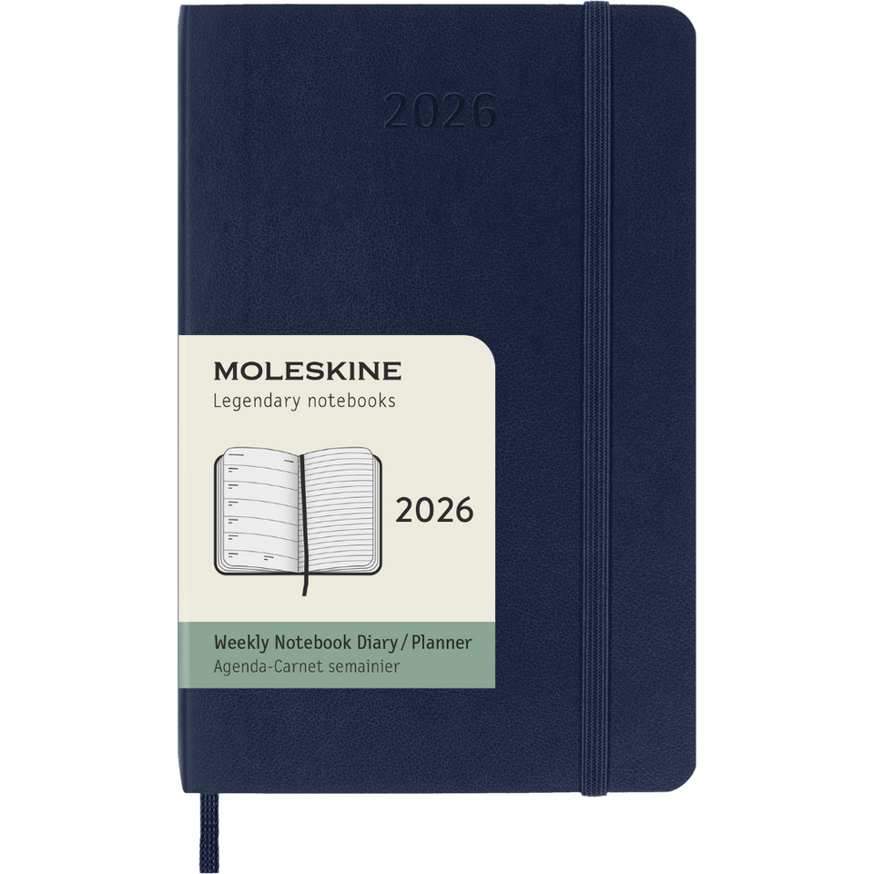 Agenda 2026 Bolsillo Azul Zafiro Semanal Pasta Suave