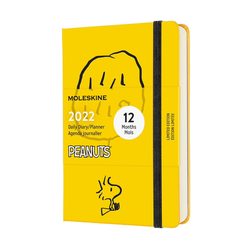 Agenda 2022 Peanuts amarilla de bolsillo diaria pasta dura