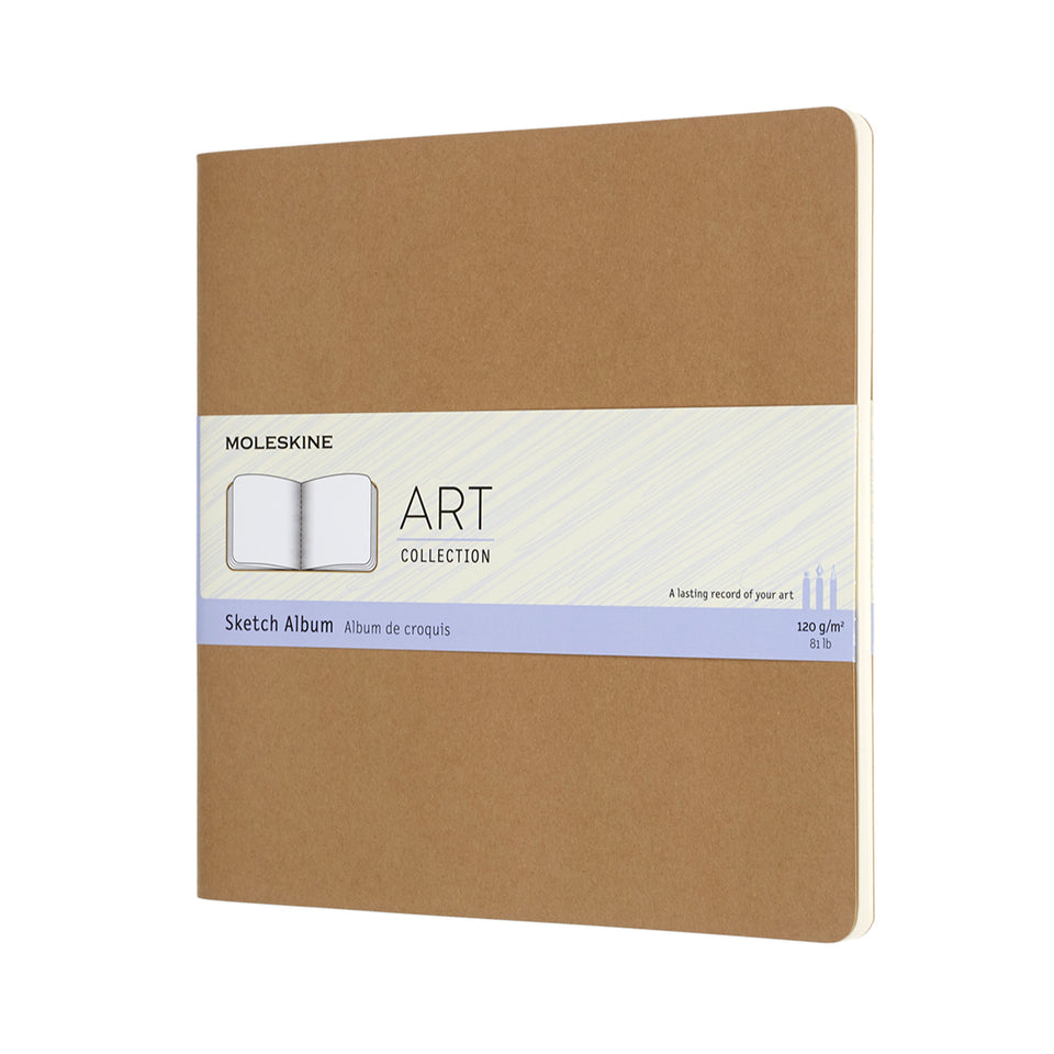 Sketch álbum cuadrado color kraft hoja blanca pasta suave