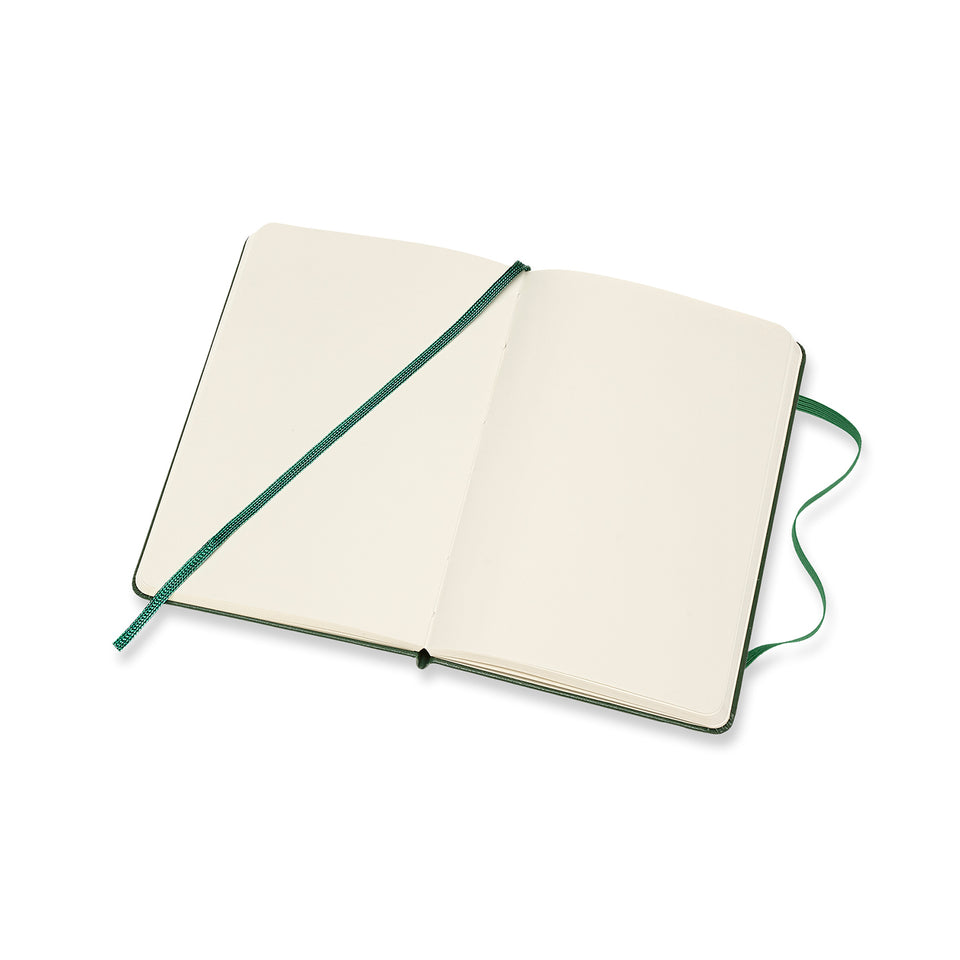 Libreta clásica de bolsillo verte mirto hoja blanca pasta dura